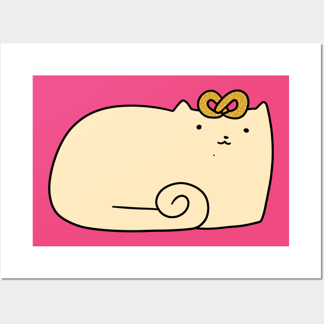 Pretzel Cat Wall Art by saradaboru